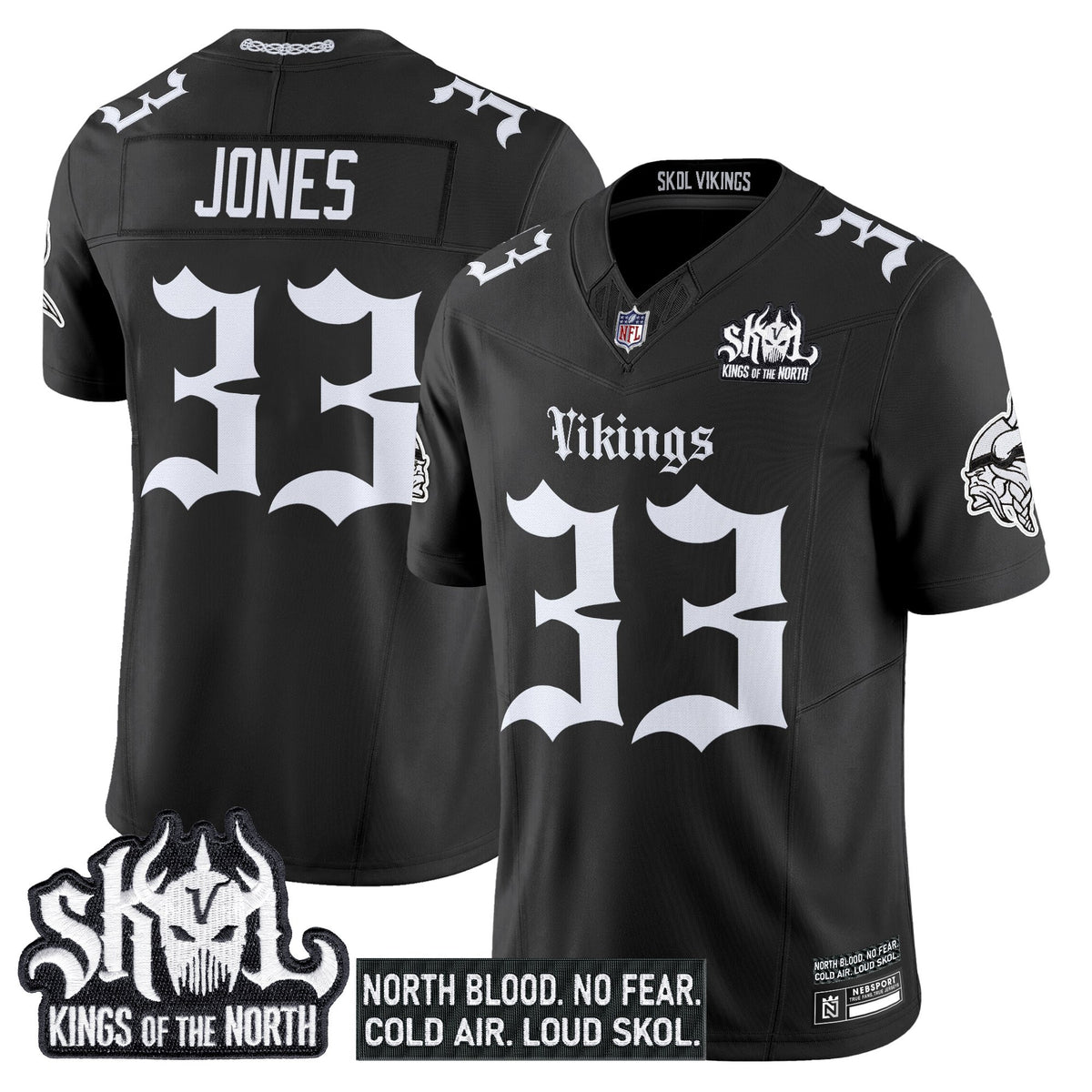 Men's Minnesota Vikings 'Gothic Norseblood Edition' Vapor Limited Jersey - All Stitched