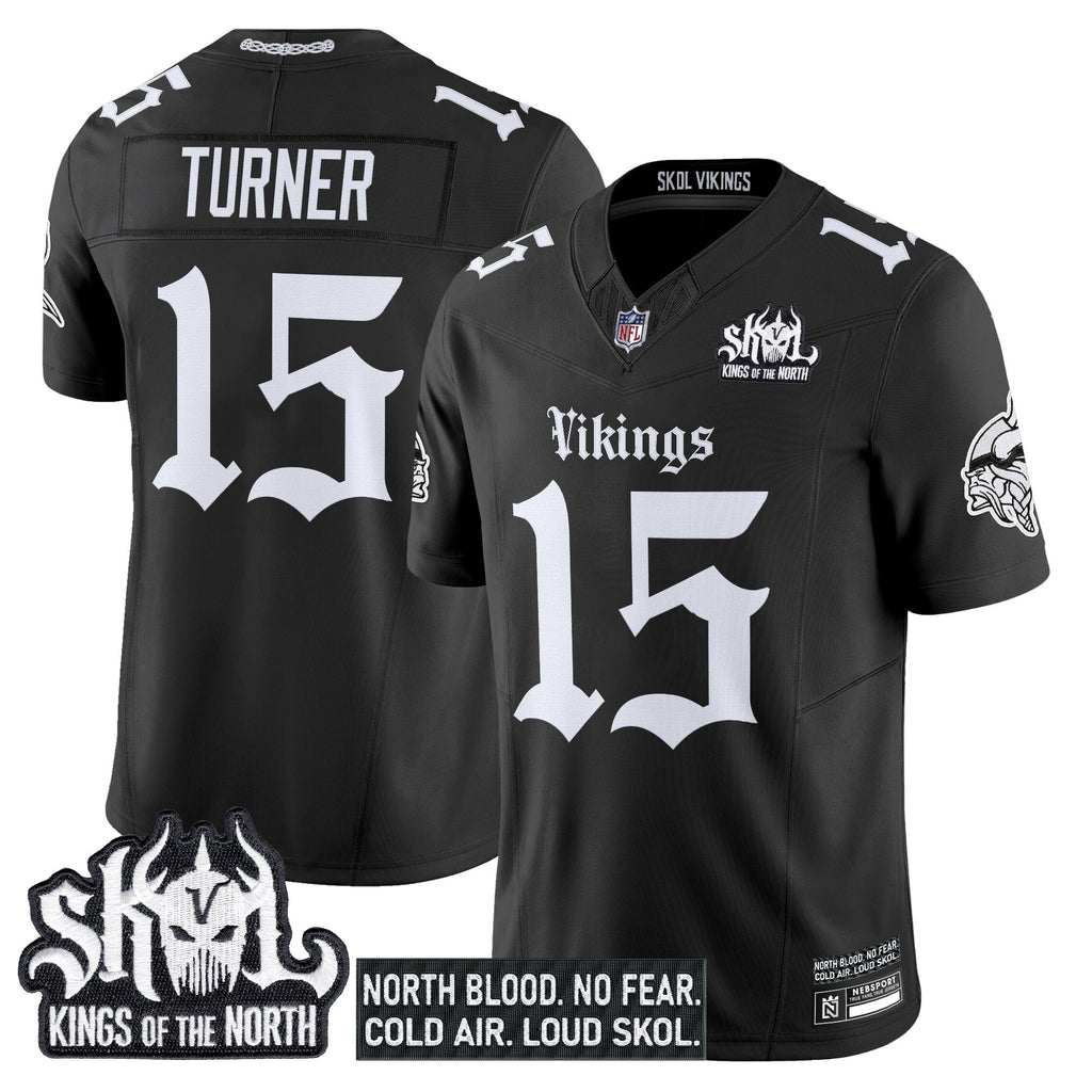 Men's Minnesota Vikings 'Gothic Norseblood Edition' Vapor Limited Jersey - All Stitched