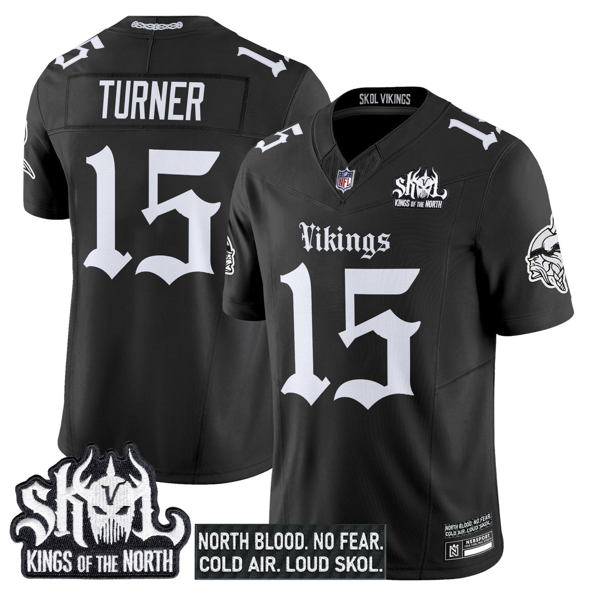 Men's Minnesota Vikings 'Gothic Norseblood Edition' Vapor Limited Jersey - All Stitched