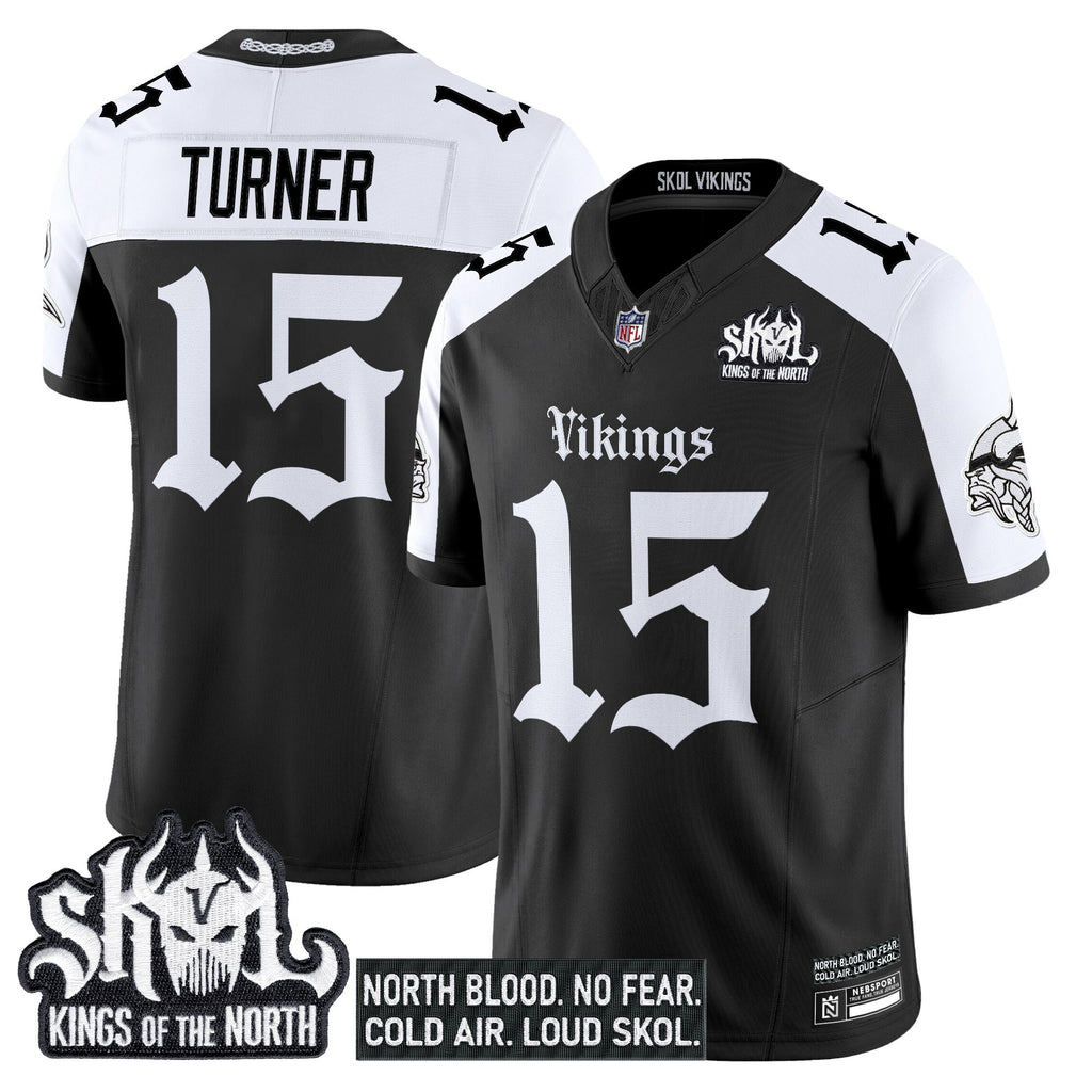 Men's Minnesota Vikings 'Gothic Norseblood Edition' Vapor Limited Jersey - All Stitched