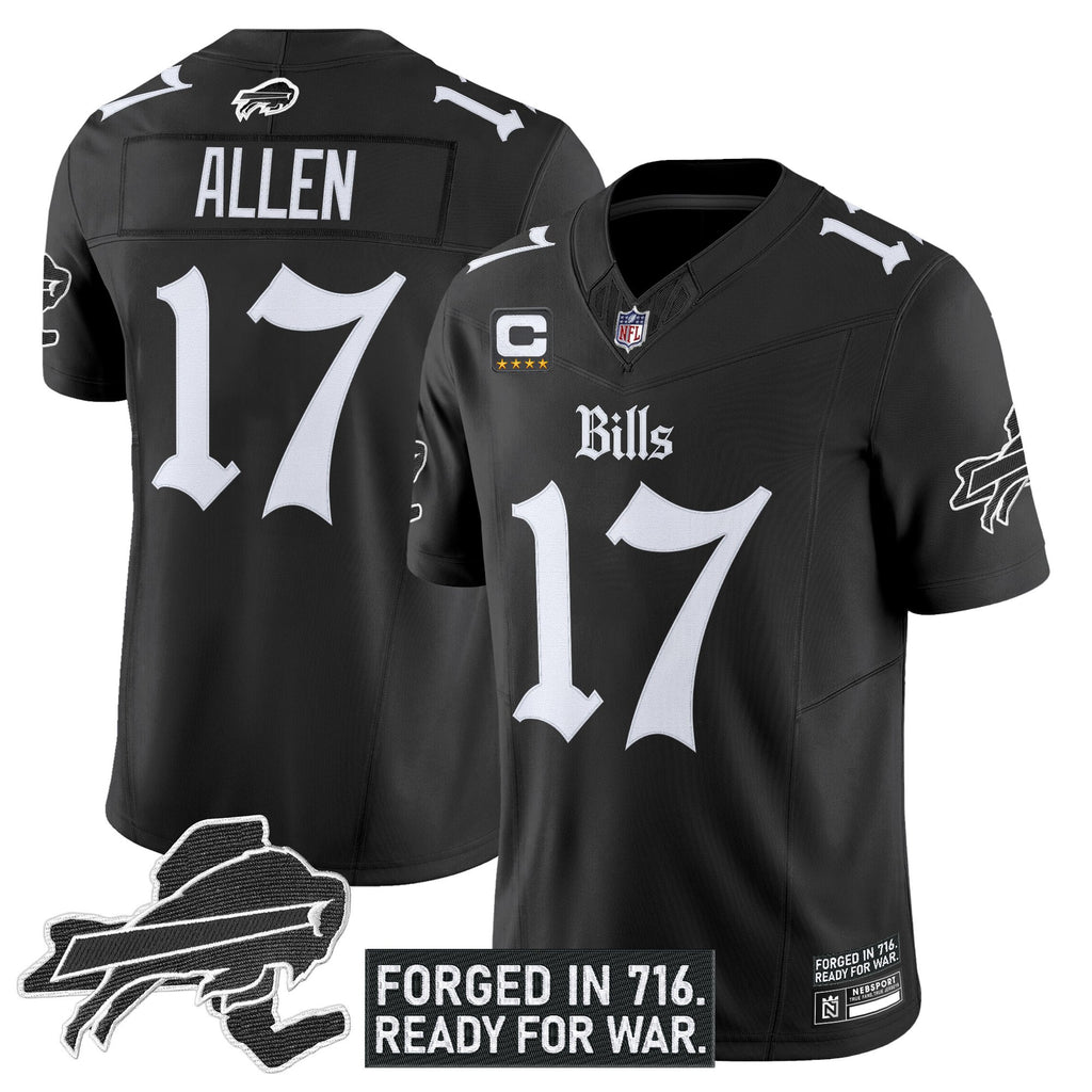 Men's Buffalo Bills 'Gothic Cold Front Edition' Vapor Limited Jersey - All Stitched