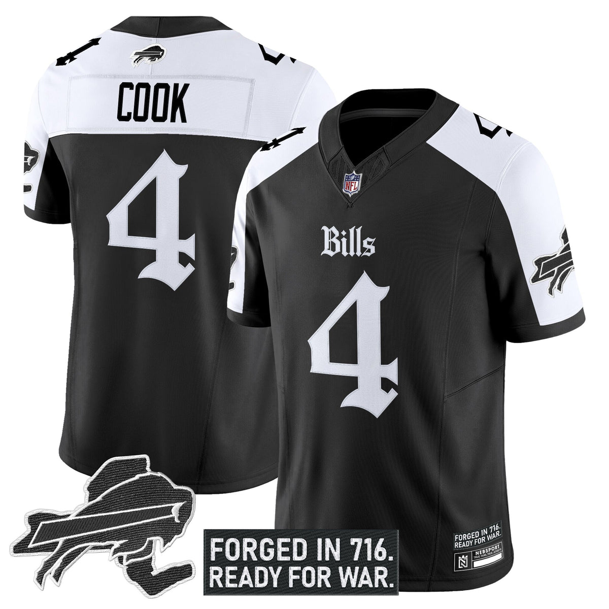 Men's Buffalo Bills 'Gothic Cold Front Edition' Vapor Limited Jersey - All Stitched