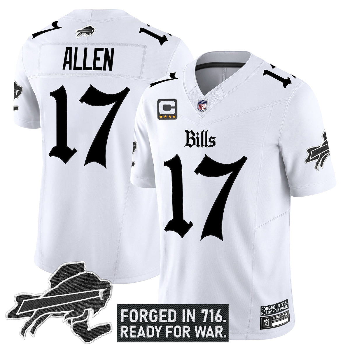 Men's Buffalo Bills 'Gothic Cold Front Edition' Vapor Limited Jersey - All Stitched