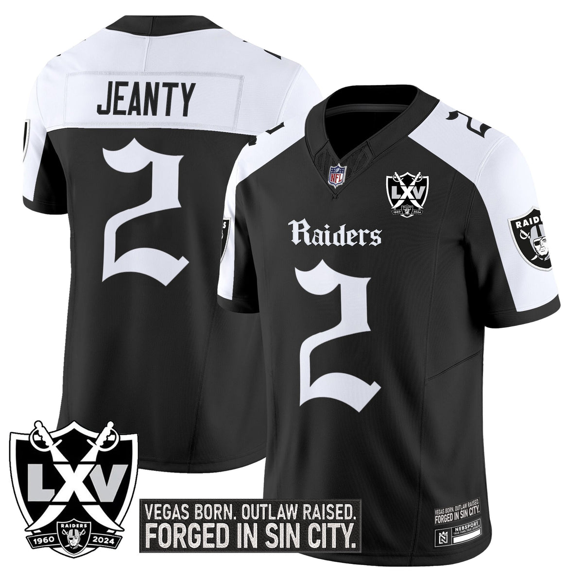 Men's Las Vegas Raiders 'Gothic Sin City Shadows Edition' Vapor Limited Jersey - All Stitched