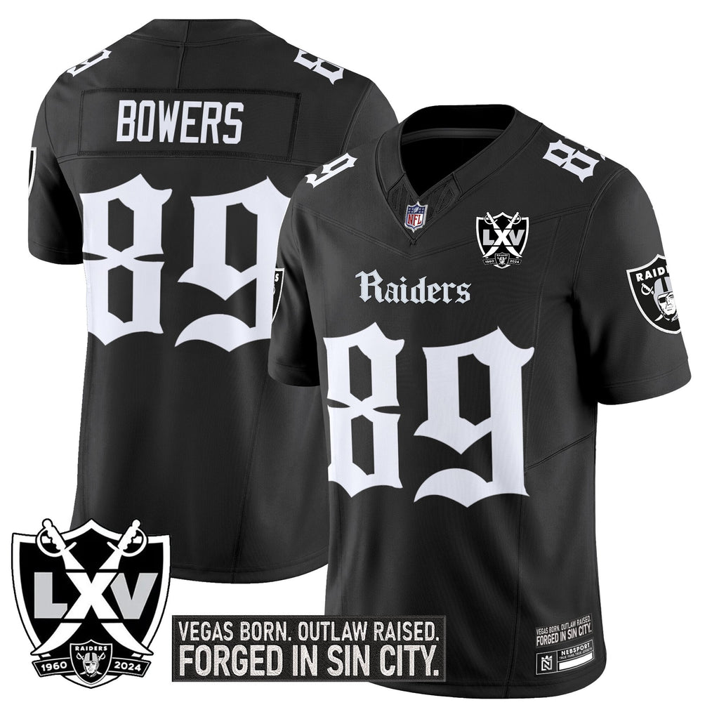 Men's Las Vegas Raiders 'Gothic Sin City Shadows Edition' Vapor Limited Jersey - All Stitched