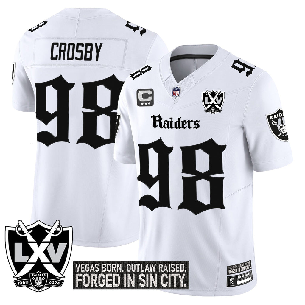Men's Las Vegas Raiders 'Gothic Sin City Shadows Edition' Vapor Limited Jersey - All Stitched