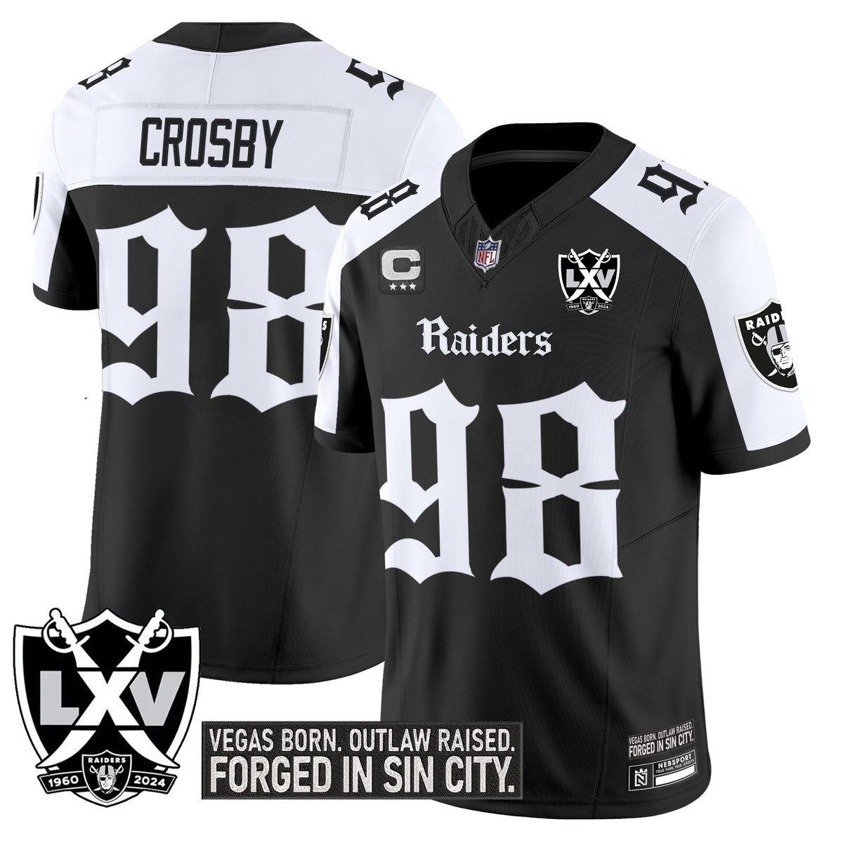 Men's Las Vegas Raiders 'Gothic Sin City Shadows Edition' Vapor Limited Jersey - All Stitched