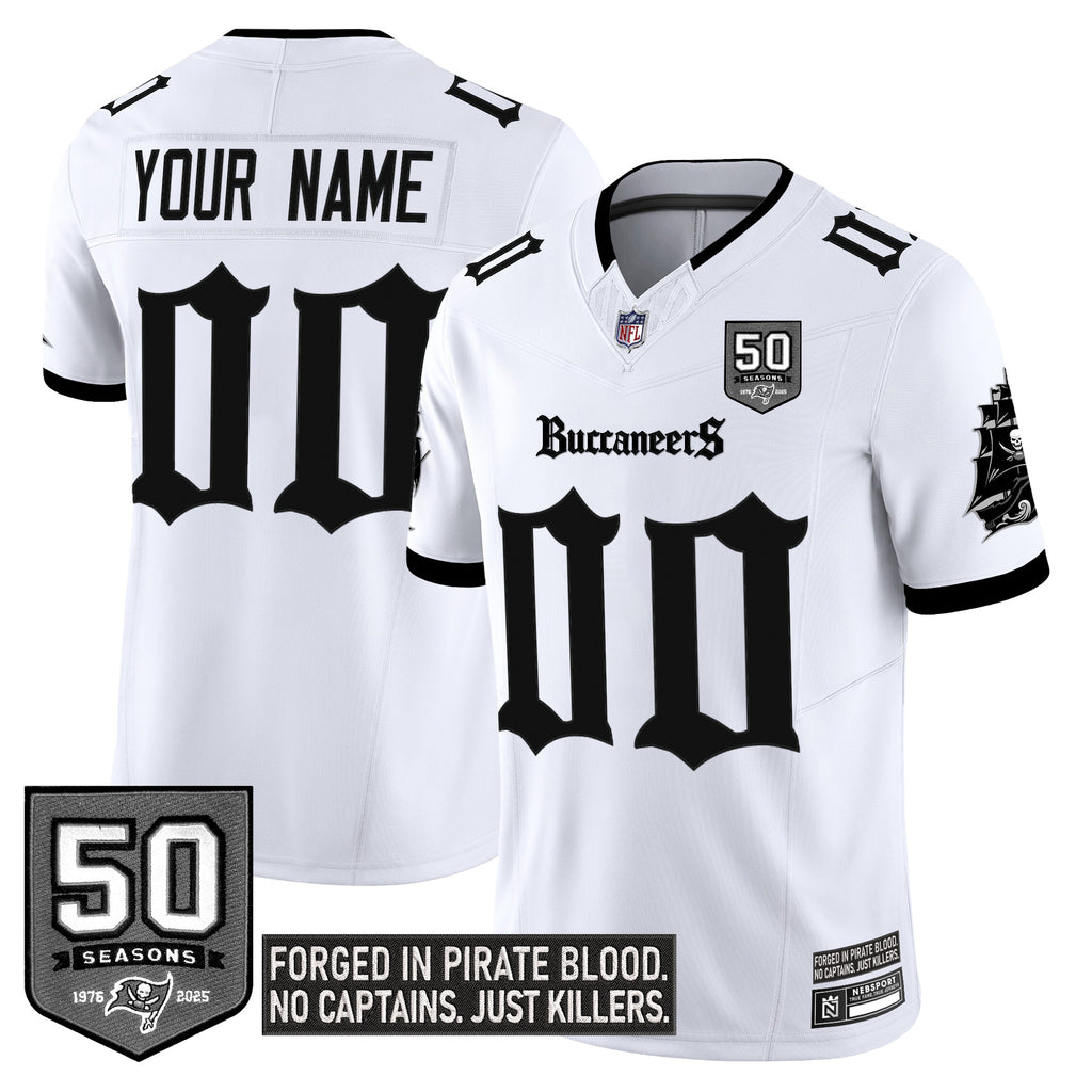 Tampa Bay Buccaneers 'Gothic Pirate Shadows Edition' Vapor Limited Custom Jersey - All Stitched