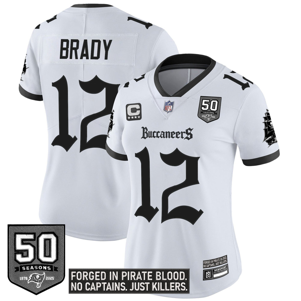 Women's Tampa Bay Buccaneers 'Gothic Pirate Shadows Edition' Vapor Limited Jersey - All Stitched