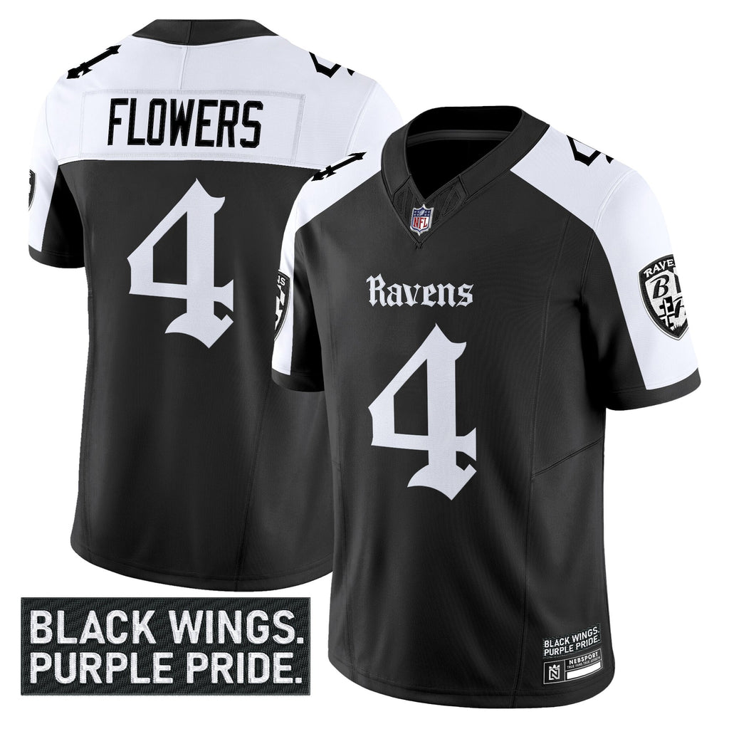 Men's Baltimore Ravens 'Gothic Nevermore Edition' Vapor Limited Jersey - All Stitched