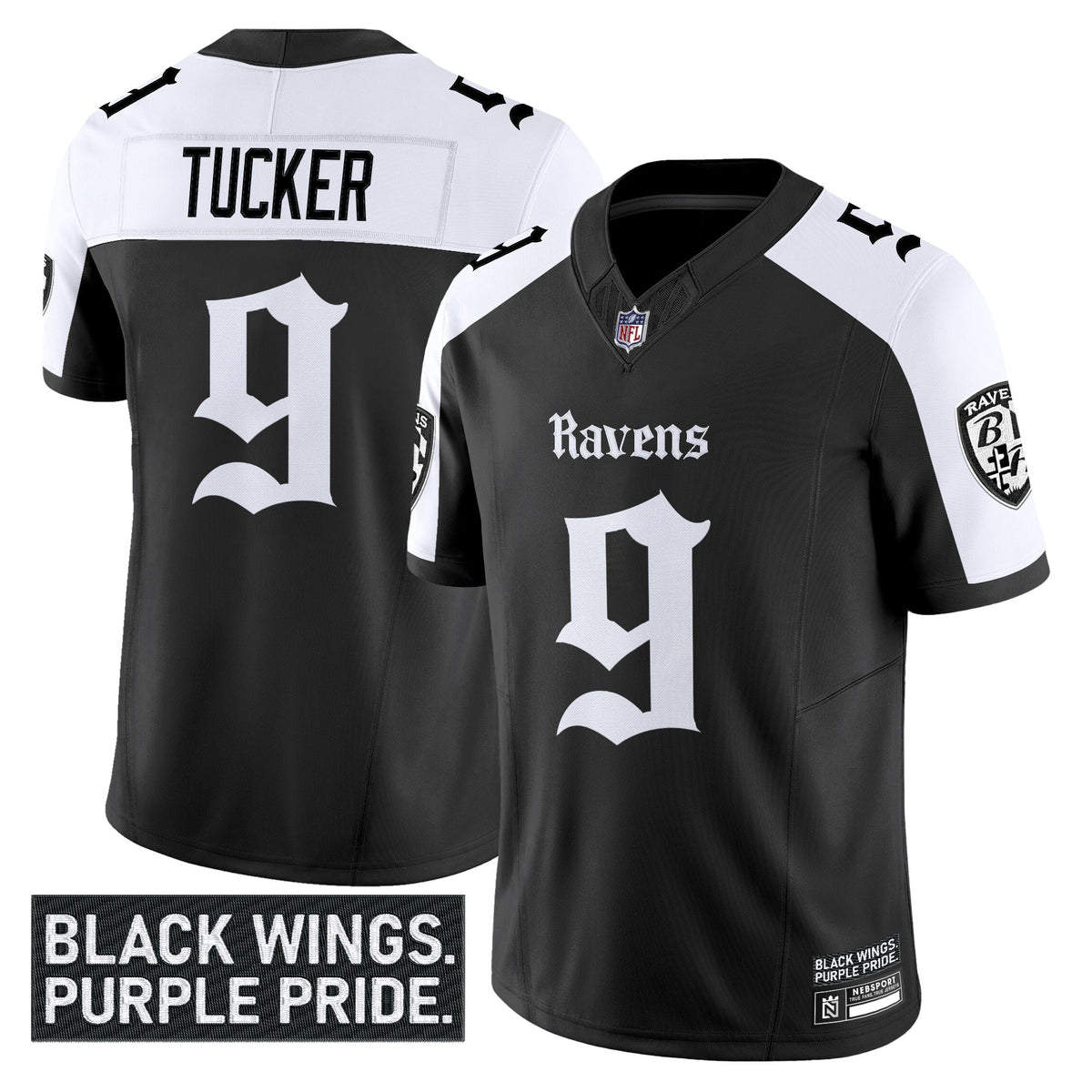 Men's Baltimore Ravens 'Gothic Nevermore Edition' Vapor Limited Jersey - All Stitched