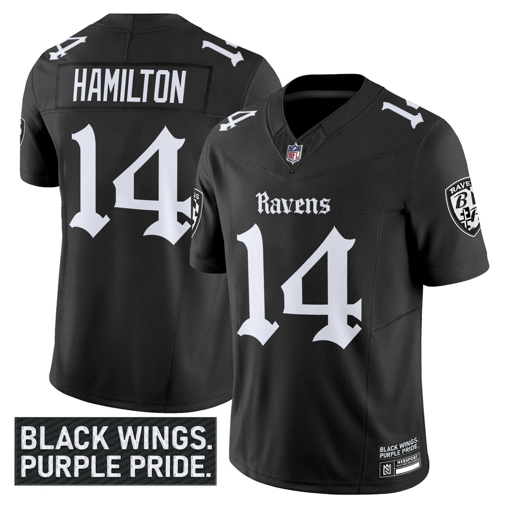 Men's Baltimore Ravens 'Gothic Nevermore Edition' Vapor Limited Jersey - All Stitched