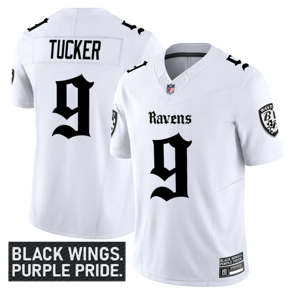 Men's Baltimore Ravens 'Gothic Nevermore Edition' Vapor Limited Jersey - All Stitched