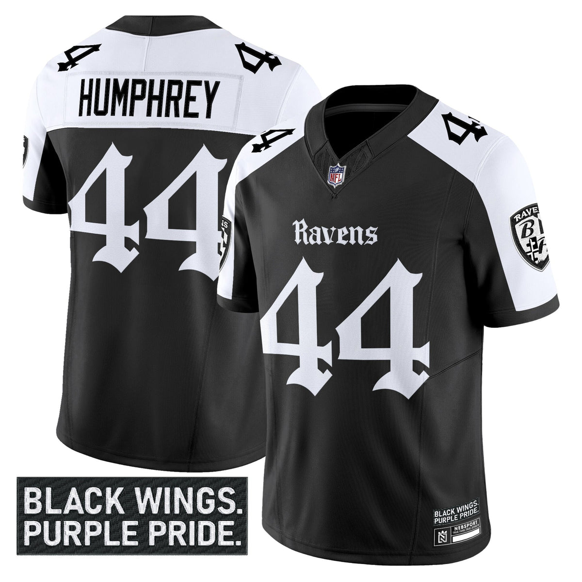 Men's Baltimore Ravens 'Gothic Nevermore Edition' Vapor Limited Jersey - All Stitched