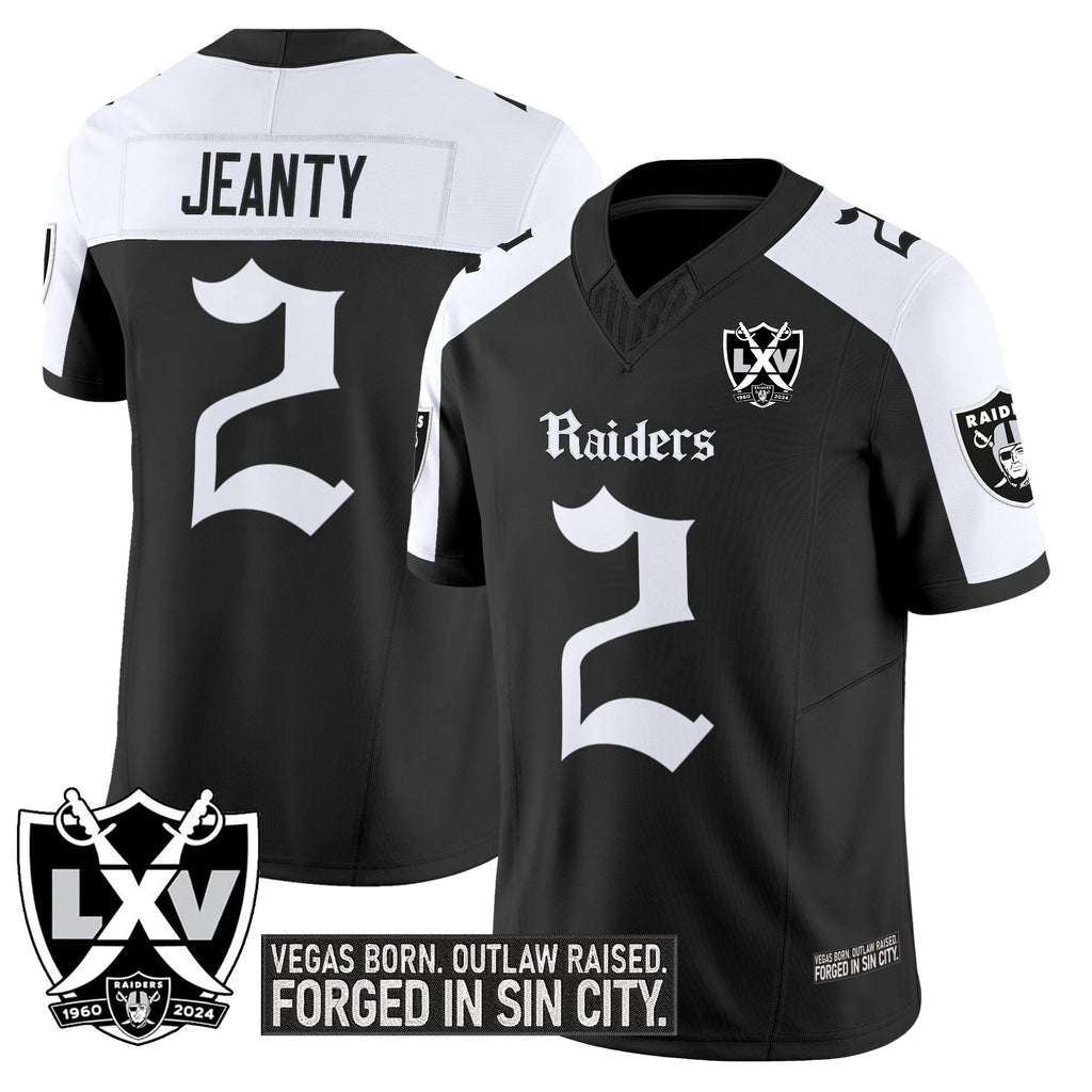 Men's Las Vegas Raiders 'Gothic Sin City Shadows Edition' Vapor Limited Jersey V2 - All Stitched