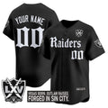 Las Vegas Raiders 'Gothic Sin City Shadows Edition' Vapor Baseball Custom Jersey - All Stitched