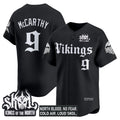 Men's Minnesota Vikings 'Gothic Norseblood Edition' Vapor Baseball Jersey - All Stitched