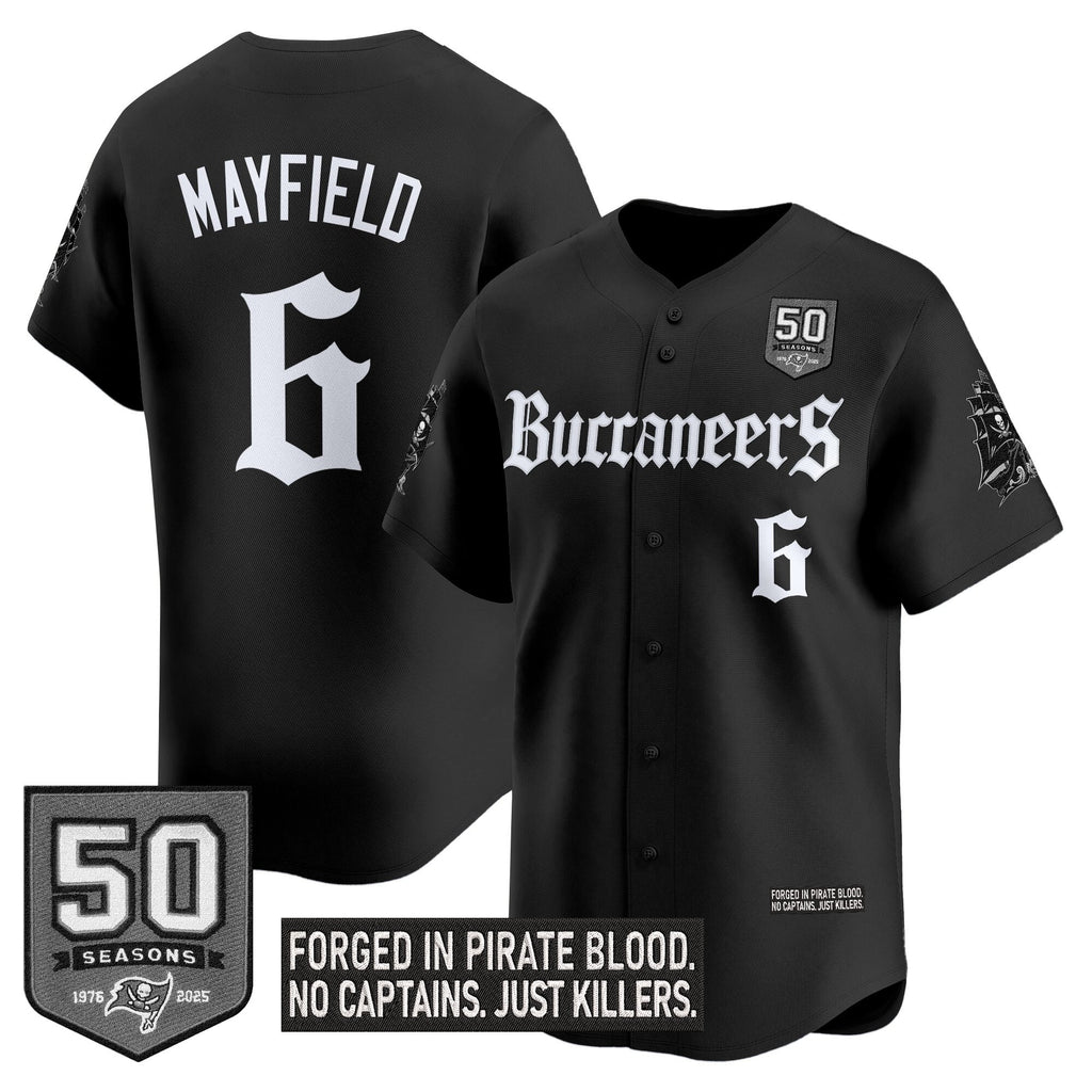 Men's Tampa Bay Buccaneers 'Gothic Pirate Shadows Edition' Vapor Baseball Jersey - All Stitched