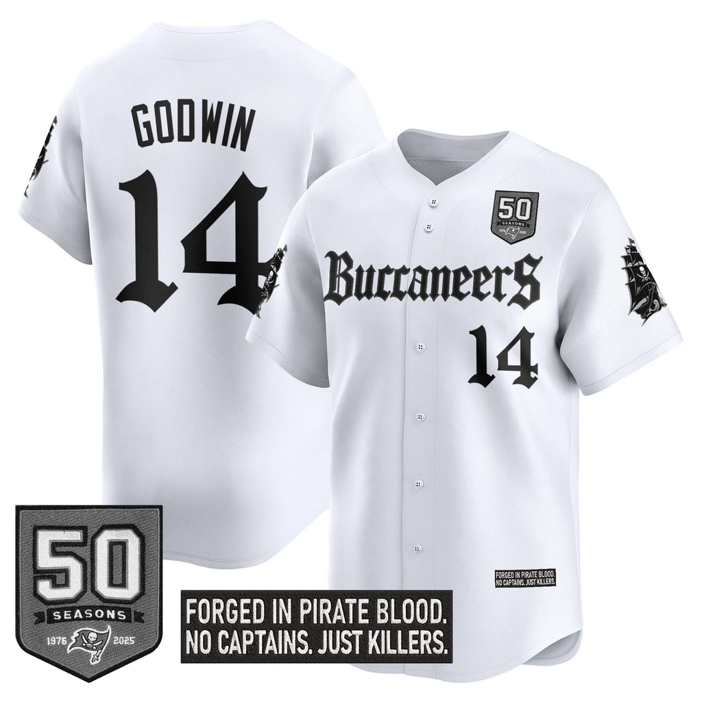 Men's Tampa Bay Buccaneers 'Gothic Pirate Shadows Edition' Vapor Baseball Jersey - All Stitched