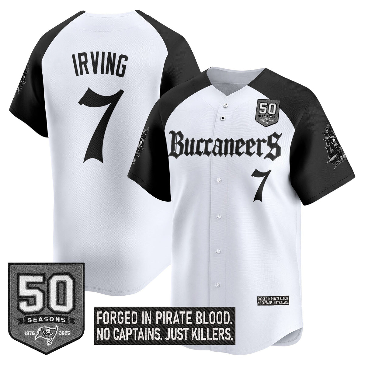 Men's Tampa Bay Buccaneers 'Gothic Pirate Shadows Edition' Vapor Baseball Jersey - All Stitched