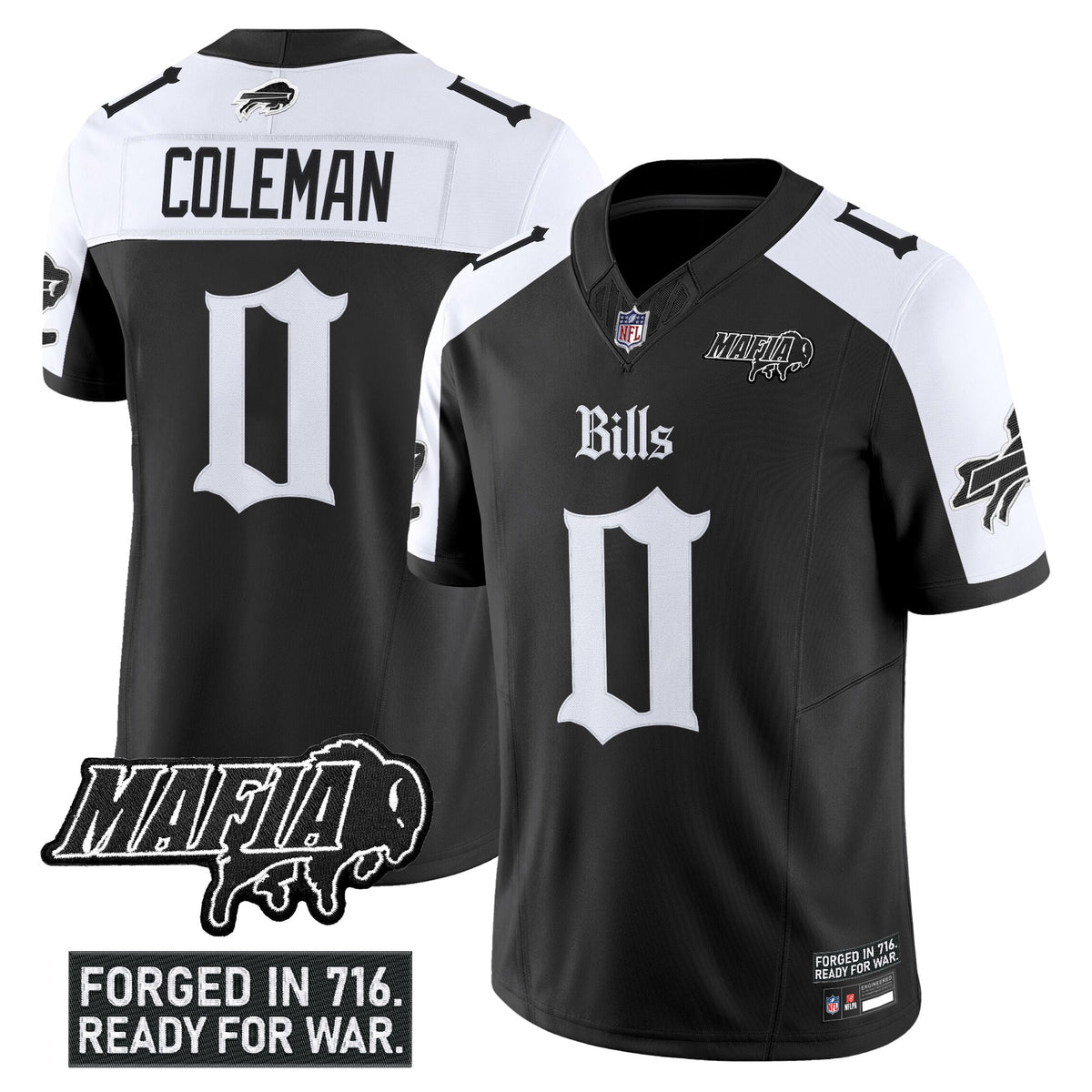 Men's Buffalo Bills 'Gothic Cold Front Edition' Vapor Limited Jersey V2 - All Stitched