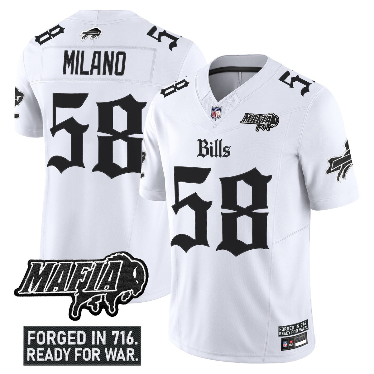 Men's Buffalo Bills 'Gothic Cold Front Edition' Vapor Limited Jersey V2 - All Stitched
