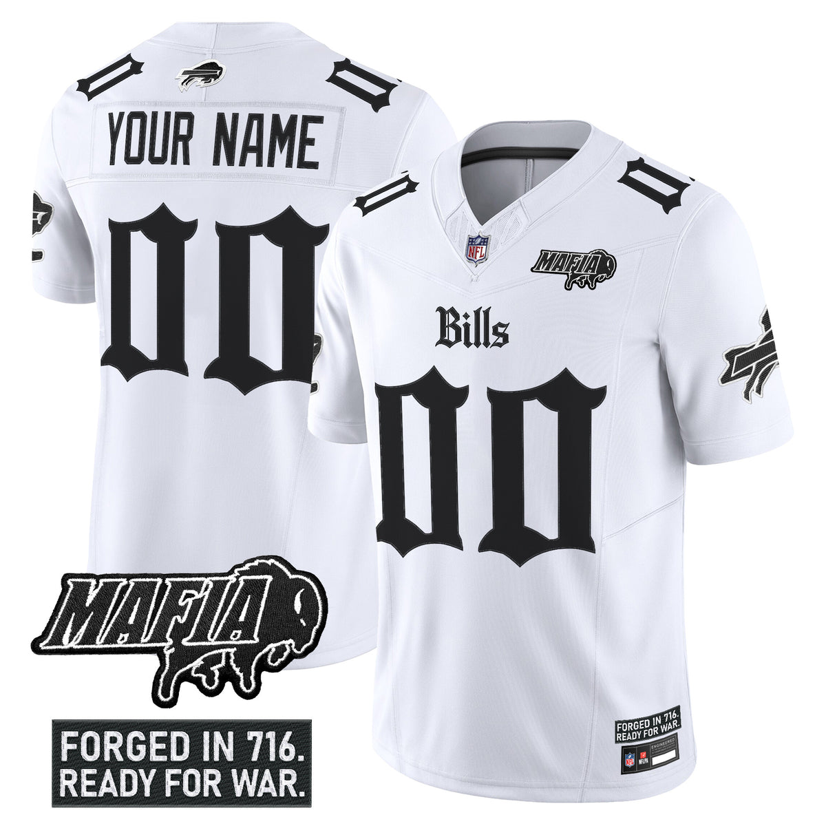 Buffalo Bills 'Gothic Cold Front Edition' Vapor Limited Custom Jersey V2 - All Stitched