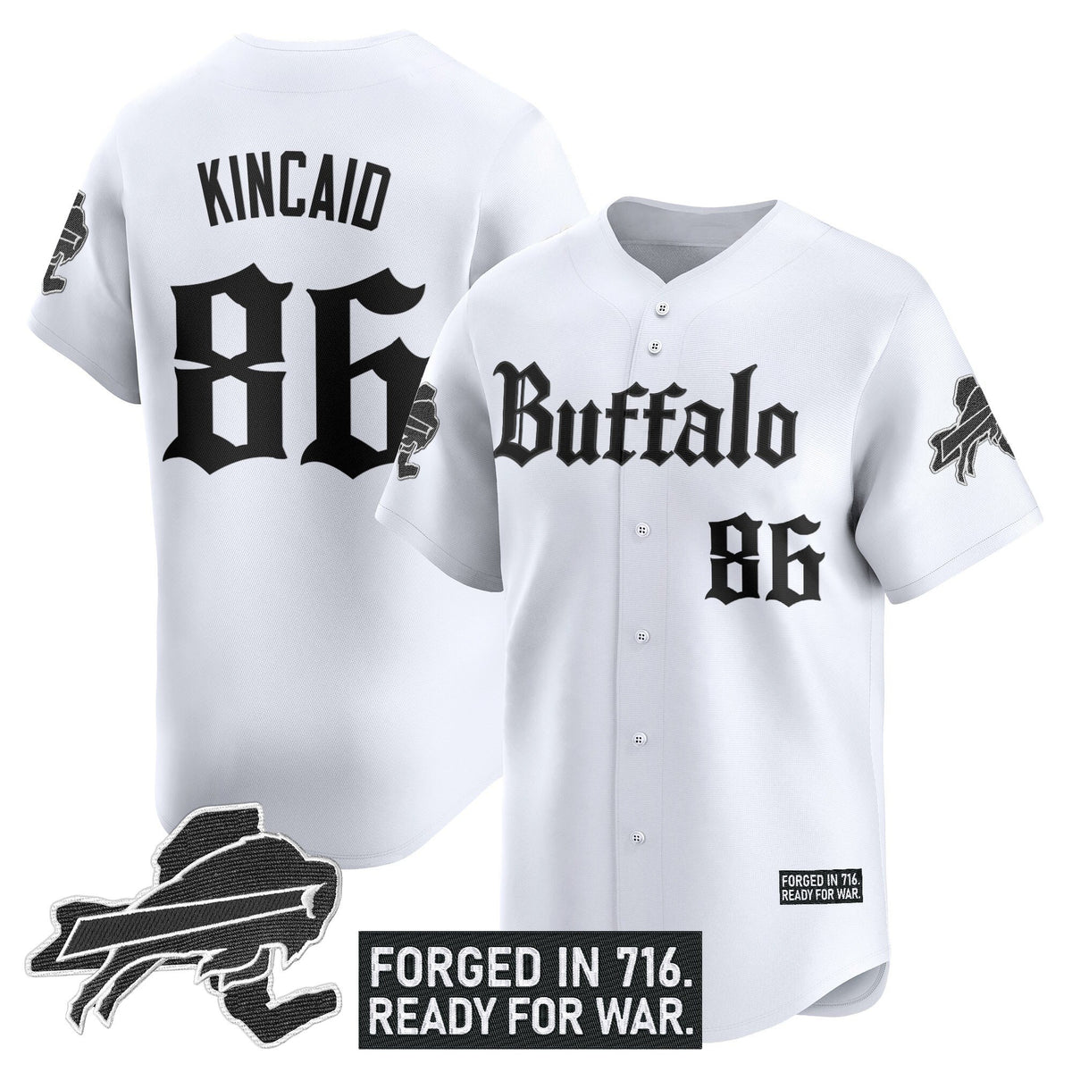 Men's Buffalo Bills 'Gothic Cold Front Edition' Vapor Baseball Jersey - All Stitched