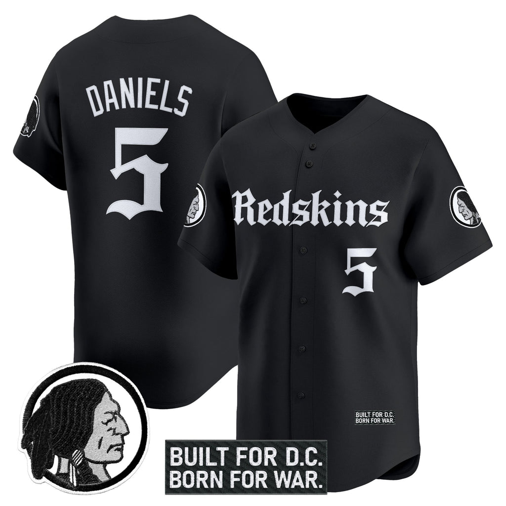 Men's Washington Redskins 'Gothic Capital Edition' Vapor Baseball Jersey - All Stitched
