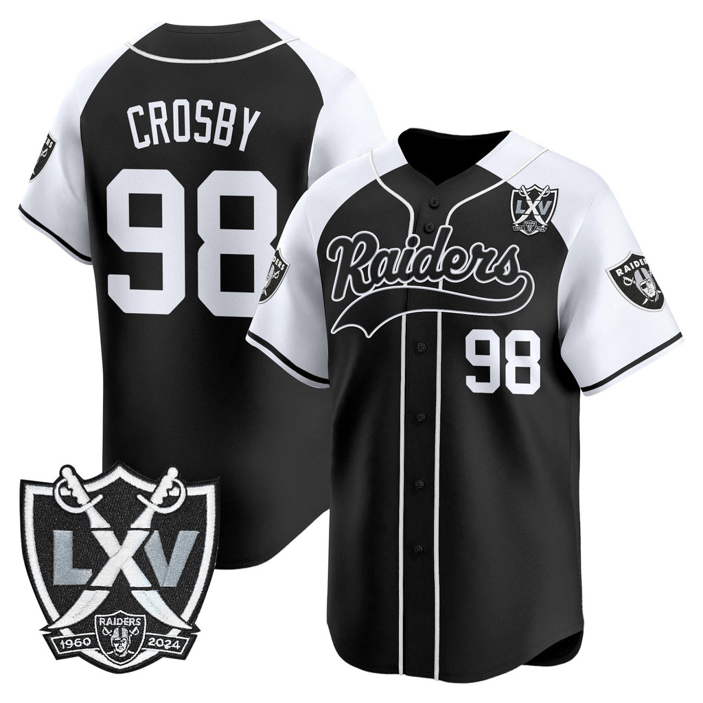 Men's Las Vegas Raiders 65th Anniversary Patch Vapor Baseball Jersey - All Stitched