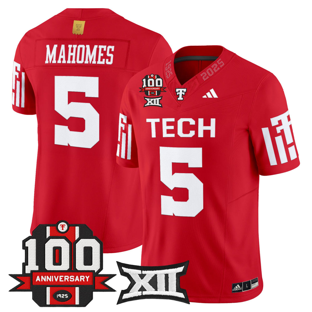 Men's Texas Tech Red Raiders 2025 Vapor Limited Jersey - 100th Anniversary Patch - All Stitched