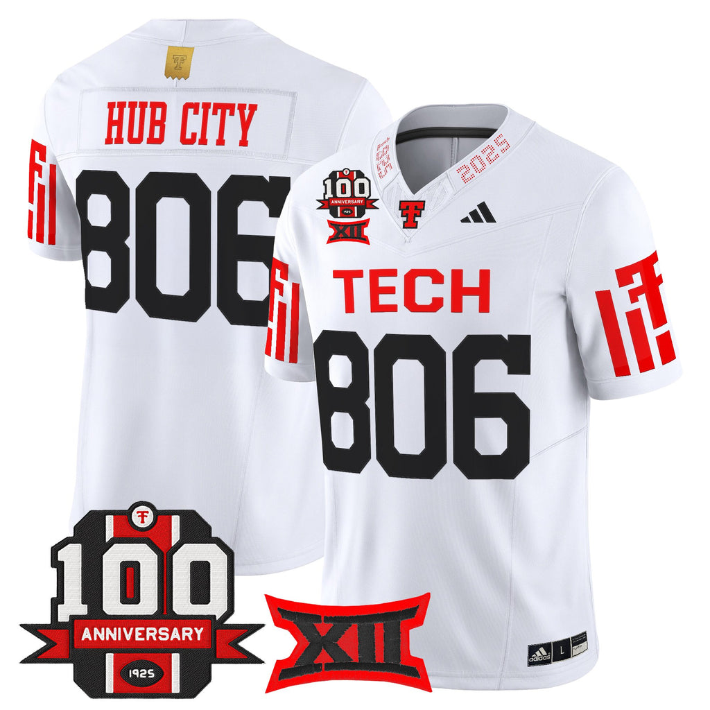 Men's Texas Tech Red Raiders 2025 Vapor Limited Jersey - 100th Anniversary Patch - All Stitched