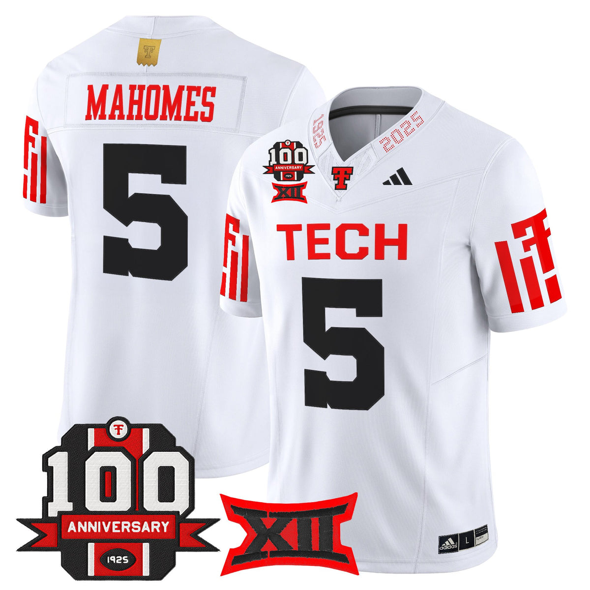 Men's Texas Tech Red Raiders 2025 Vapor Limited Jersey - 100th Anniversary Patch - All Stitched