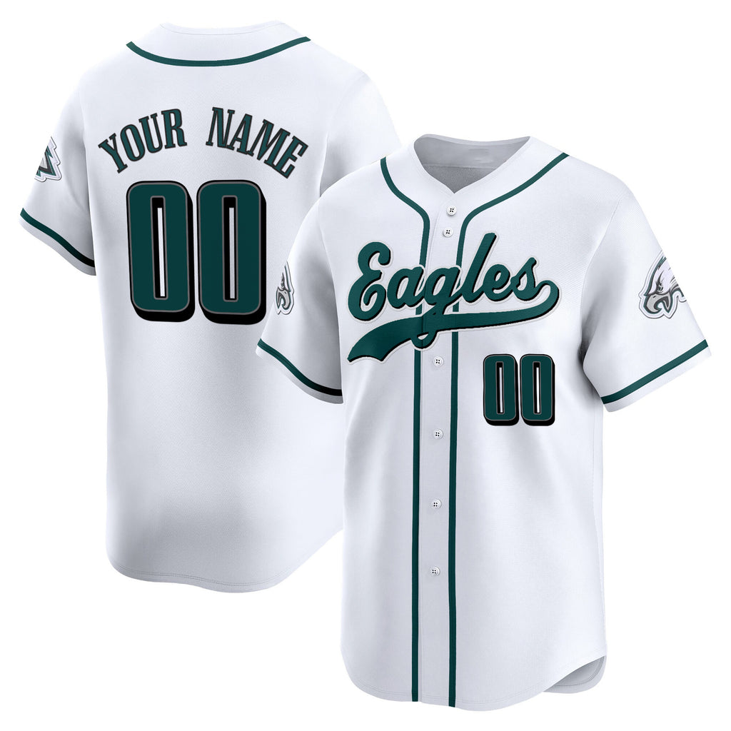 Philadelphia Eagles 2025 Vapor Baseball Custom Jersey - All Stitched