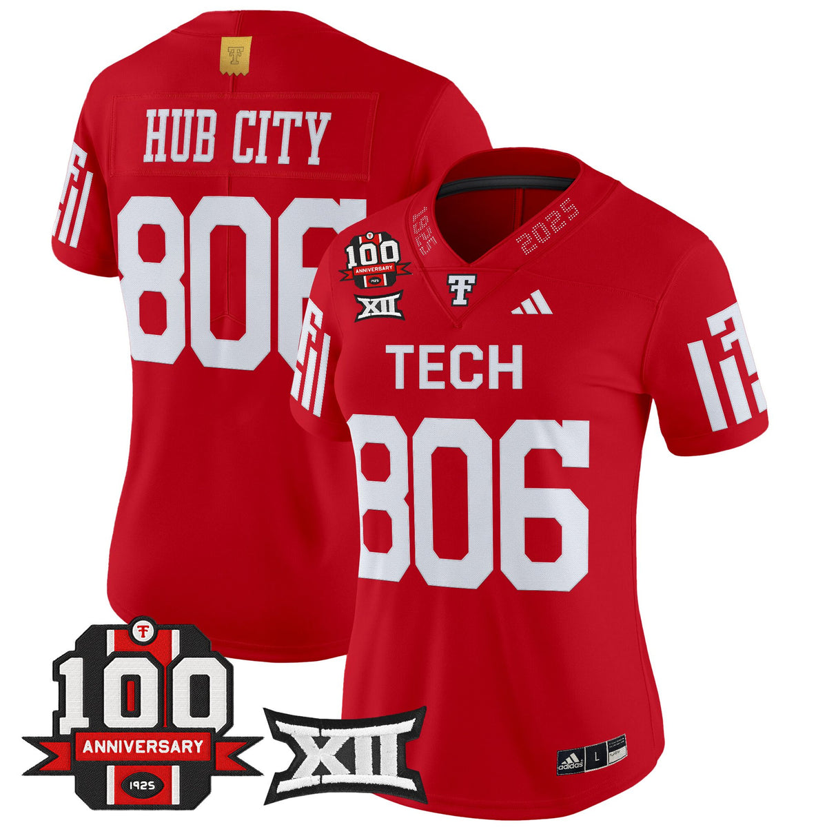 Women's Texas Tech Red Raiders 2025 Vapor Limited Jersey - 100th Anniversary Patch - All Stitched