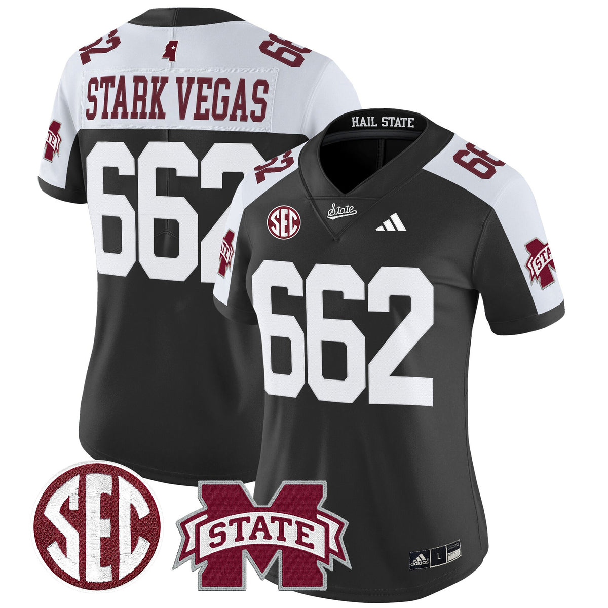 Women's Mississippi State Bulldogs 'Dark Mode' Vapor Limited Jersey - All Stitched