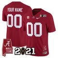 Alabama Crimson Tide '2021 CFP National Championship' Vapor Limited Custom Jersey - Alabama Map - All Stitched