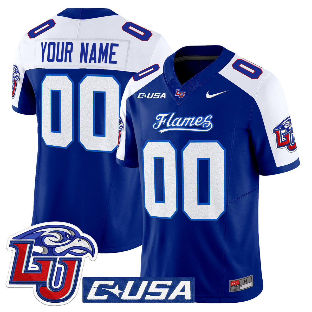 Liberty Flames 2025 Vapor Limited Custom Jersey - All Stitched