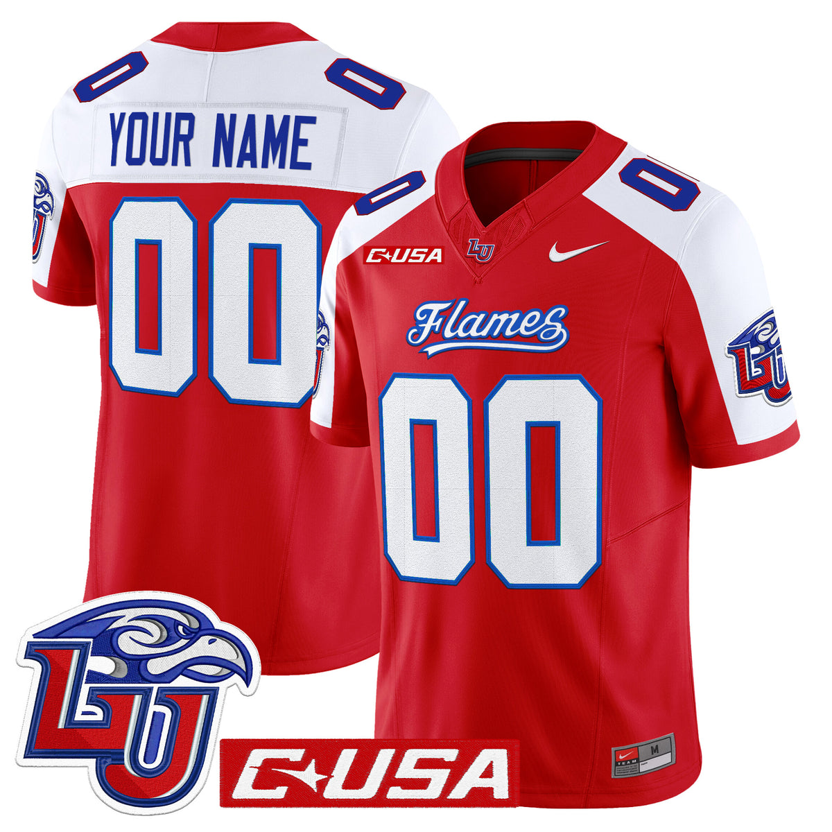 Liberty Flames 2025 Vapor Limited Custom Jersey - All Stitched