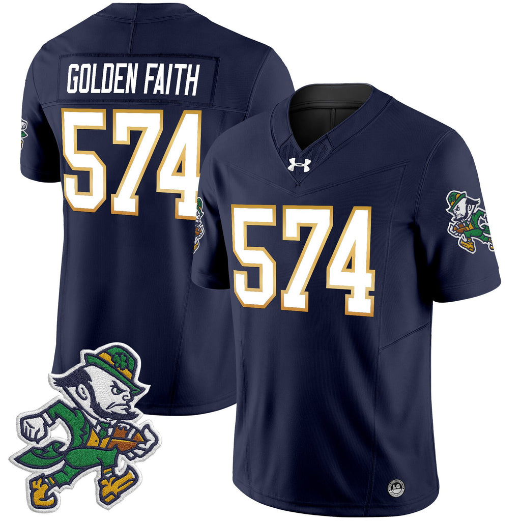 Men's Notre Dame Fighting Irish 2025 'Gridiron Leprechaun Edition' Vapor Limited Jersey – All Stitched