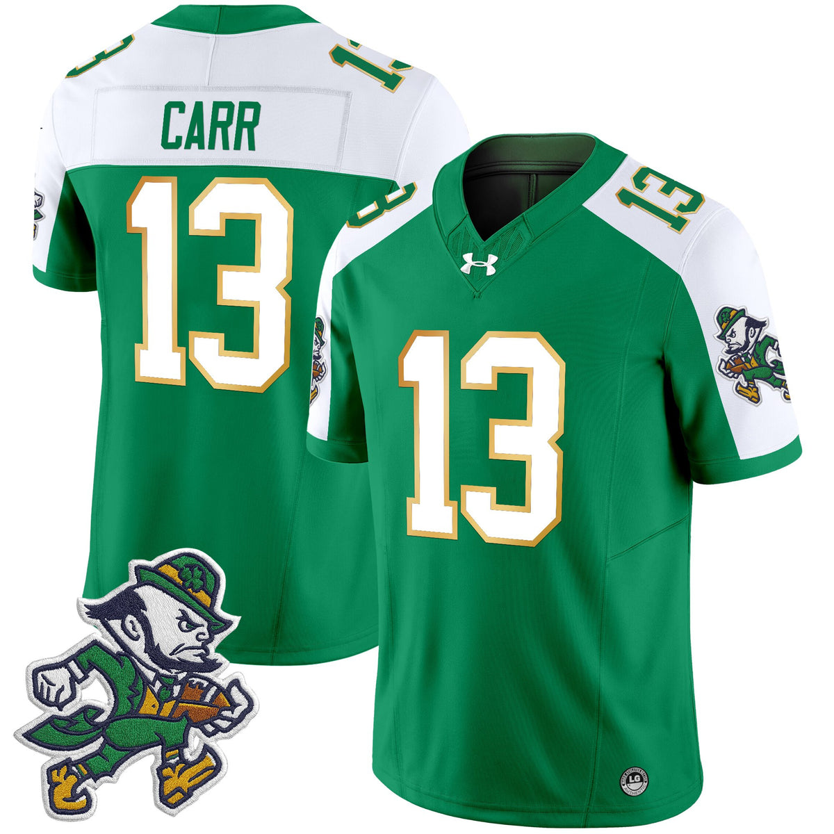 Men's Notre Dame Fighting Irish 2025 'Gridiron Leprechaun Edition' Vapor Limited Jersey – All Stitched