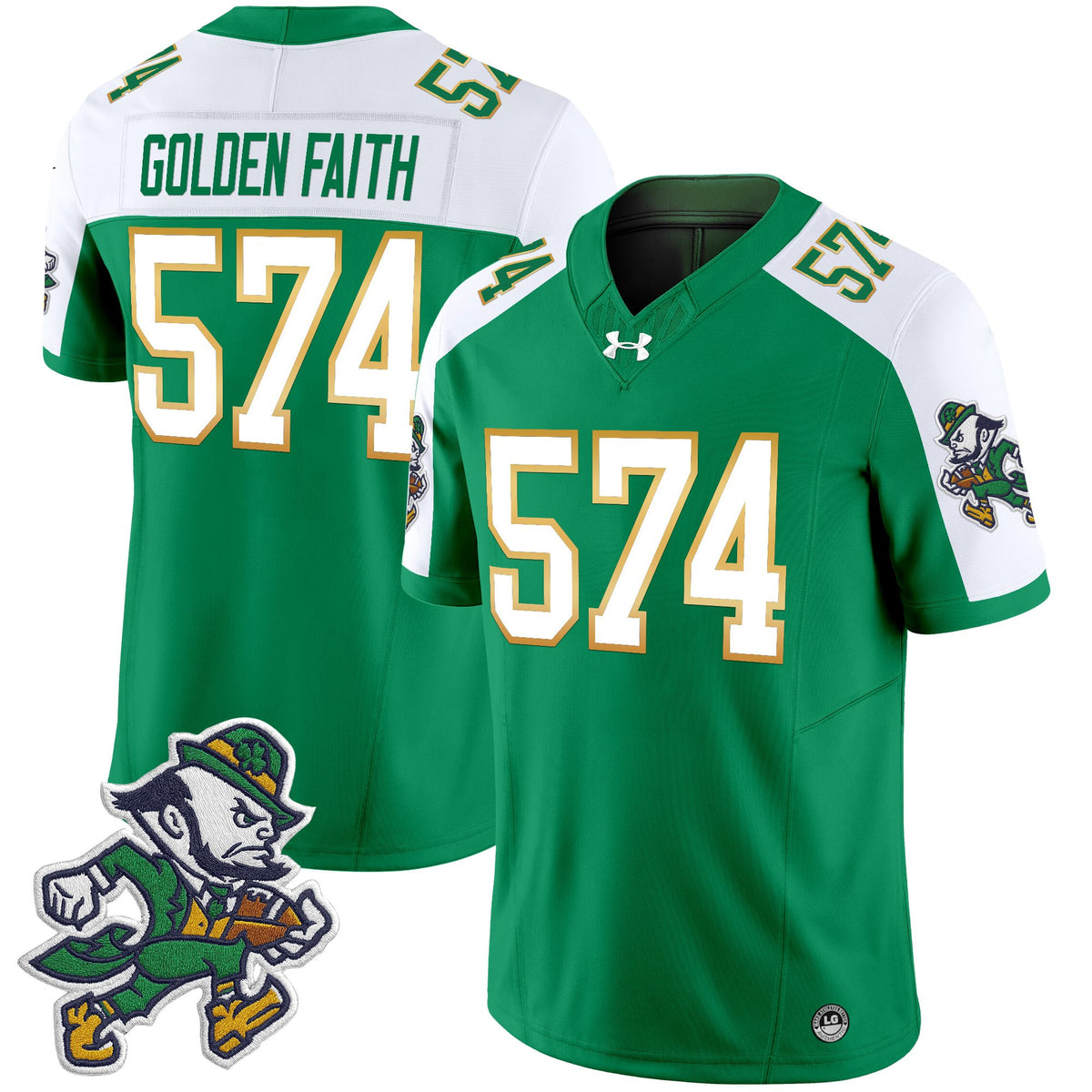Men's Notre Dame Fighting Irish 2025 'Gridiron Leprechaun Edition' Vapor Limited Jersey – All Stitched