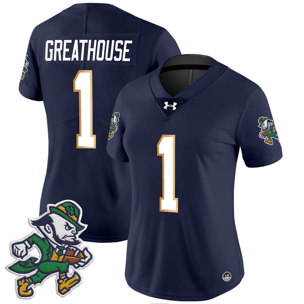 Women's Notre Dame Fighting Irish 2025 'Gridiron Leprechaun Edition' Vapor Limited Jersey – All Stitched