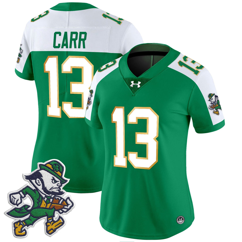 Women's Notre Dame Fighting Irish 2025 'Gridiron Leprechaun Edition' Vapor Limited Jersey – All Stitched