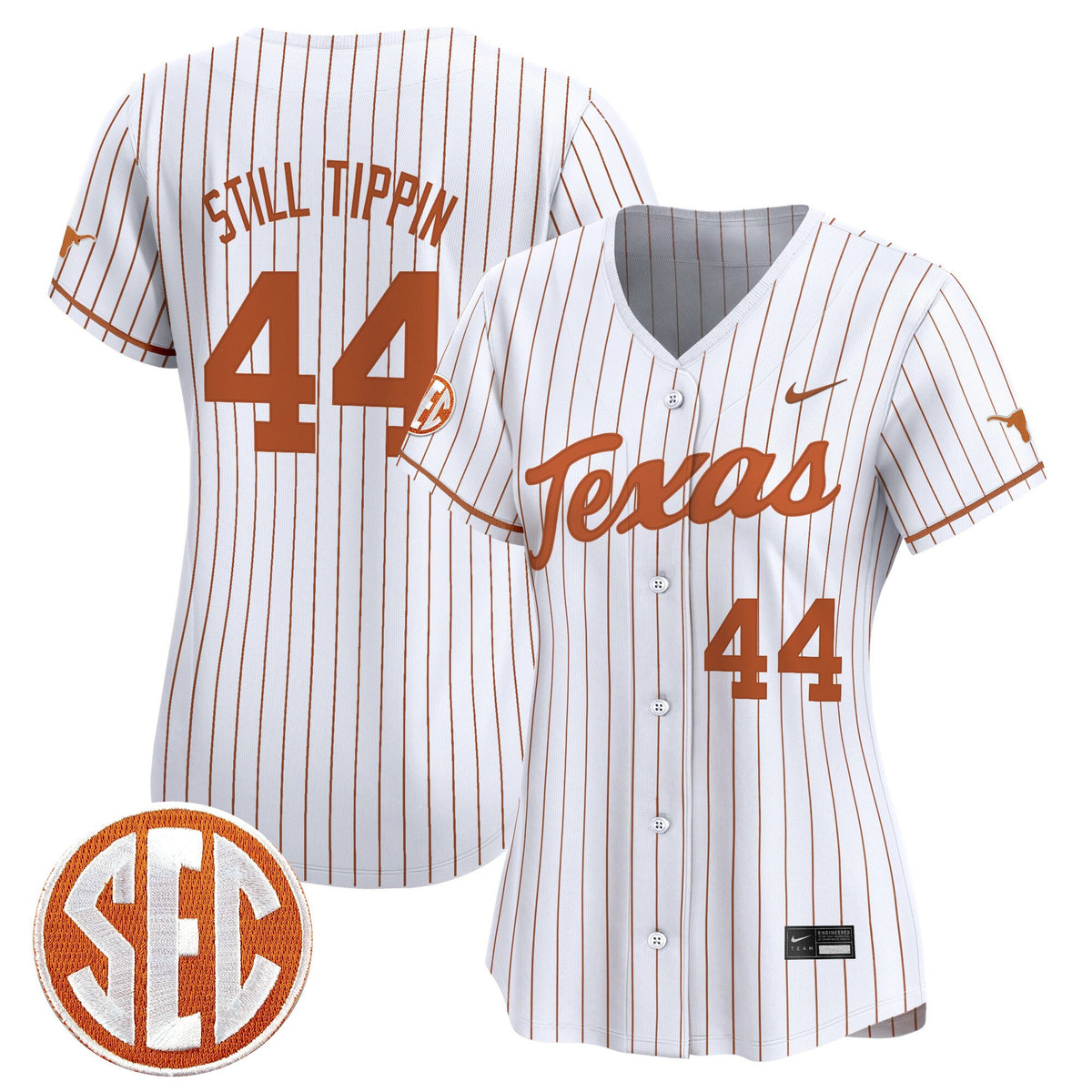 Women's Texas Longhorns 2025 Vapor Baseball Jersey - All Stitched