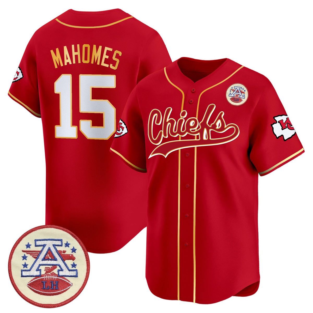 Men's Kansas City Chiefs 2025 Vapor Baseball Jersey - All Stitched