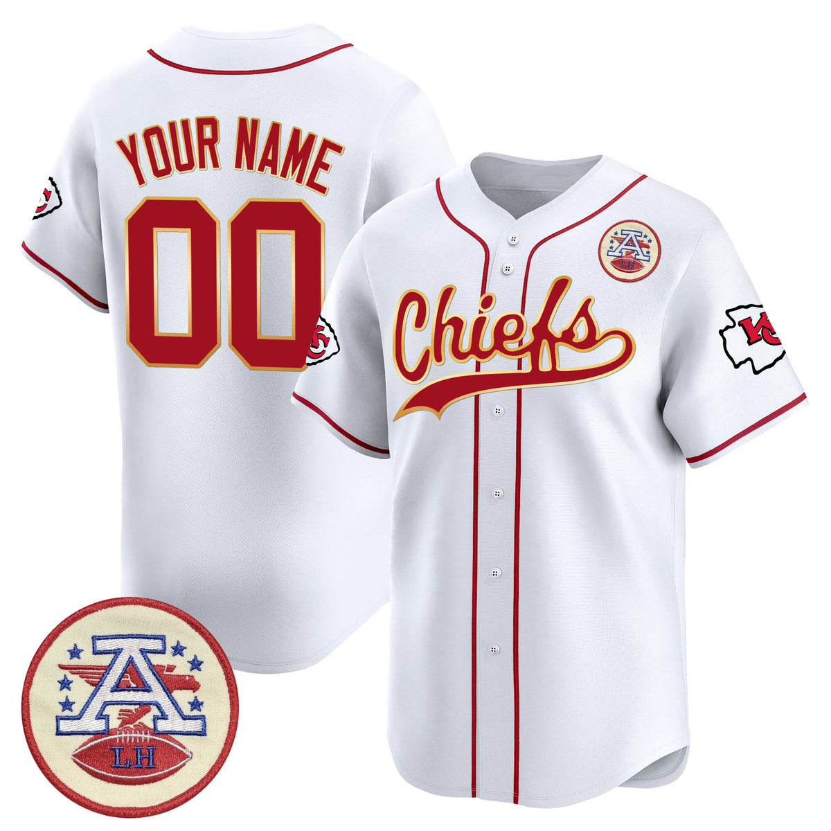 Kansas City Chiefs 2025 Vapor Baseball Custom Jersey - All Stitched