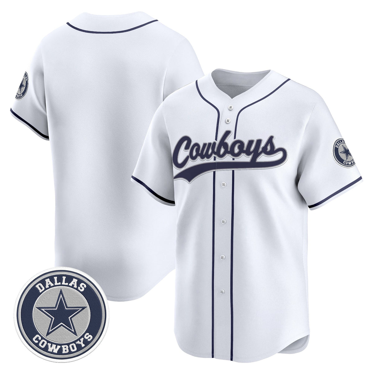 Men's Dallas Cowboys Vapor Baseball Jersey - All Stitched
