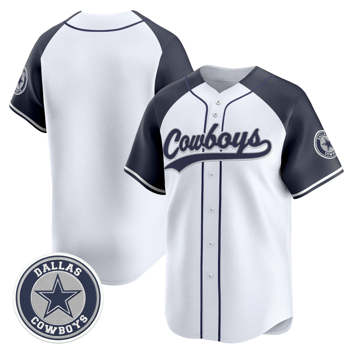 Men's Dallas Cowboys Vapor Baseball Jersey - All Stitched