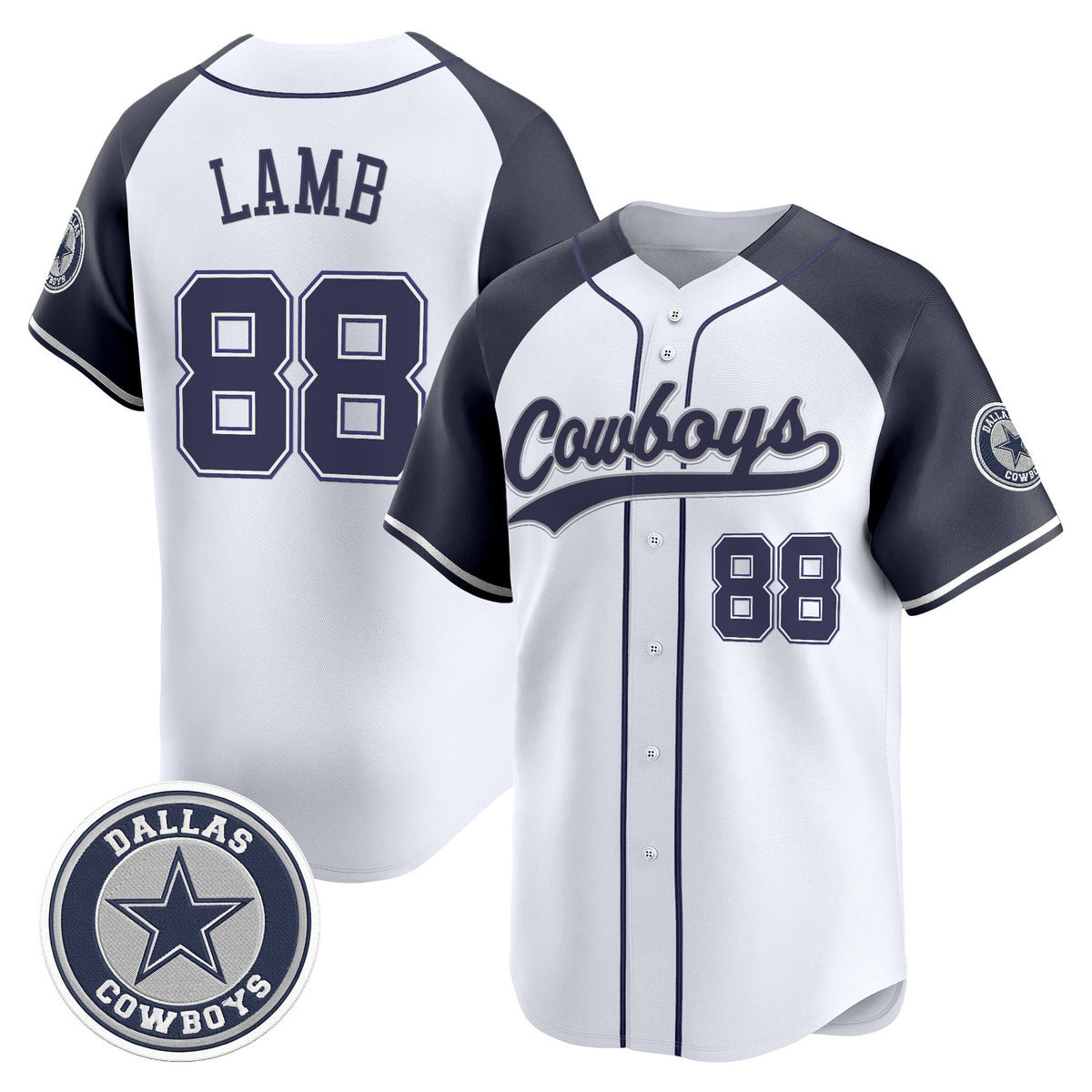 Men's Dallas Cowboys Vapor Baseball Jersey - All Stitched
